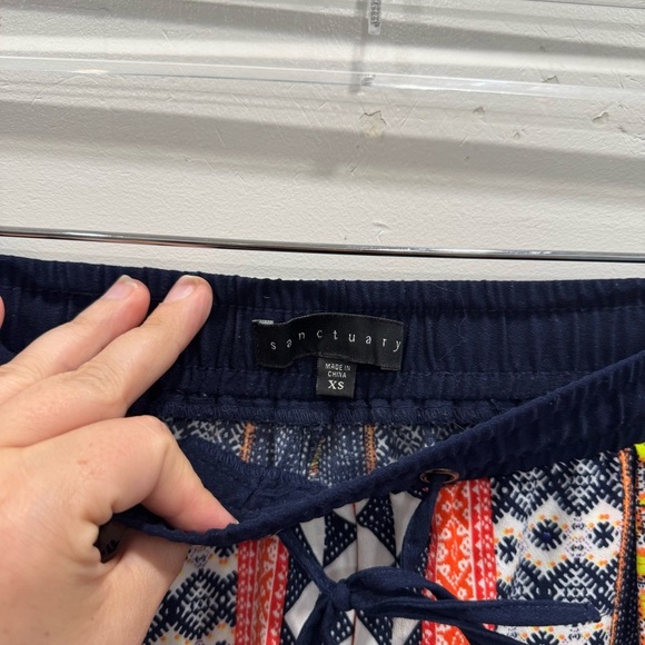 Anthropologie Sanctuary Colorful Printed Drawstring Lightweight Pants XS - Picture 5 of 7